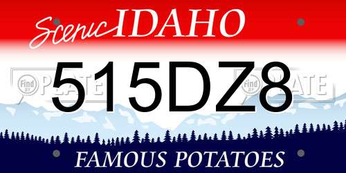 515DZ8 Idaho License Plate