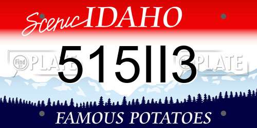 515II3 Idaho License Plate