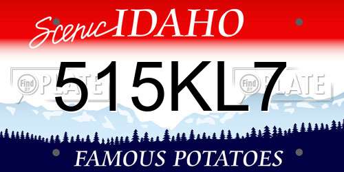 515KL7 Idaho License Plate