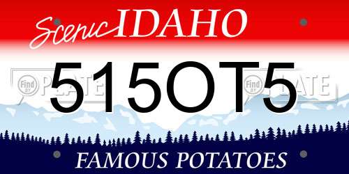 515OT5 Idaho License Plate