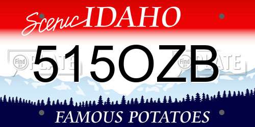 515OZB Idaho License Plate
