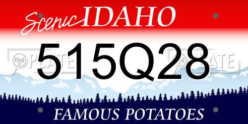 515Q28 Idaho License Plate