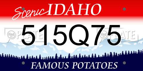 515Q75 Idaho License Plate