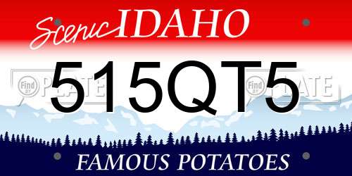 515QT5 Idaho License Plate
