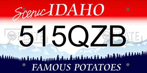 515QZB Idaho License Plate