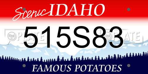 515S83 Idaho License Plate