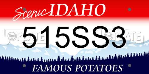 515SS3 Idaho License Plate