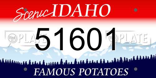 51601 Idaho License Plate