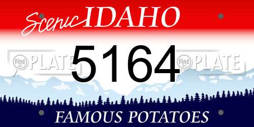 5164 Idaho License Plate