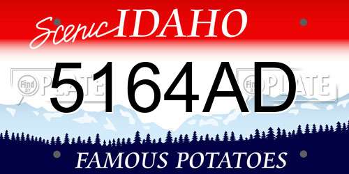 5164AD Idaho License Plate
