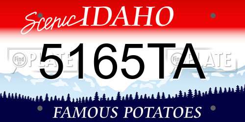 5165TA Idaho License Plate