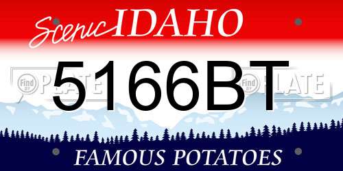 5166BT Idaho License Plate