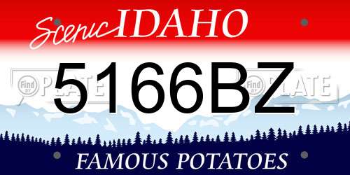 5166BZ Idaho License Plate