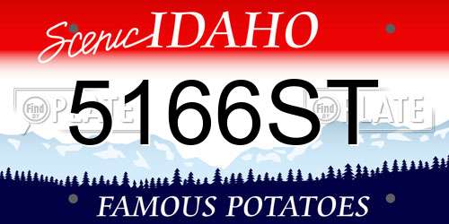 5166ST Idaho License Plate