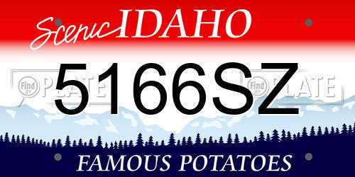 5166SZ Idaho License Plate