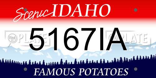 5167IA Idaho License Plate