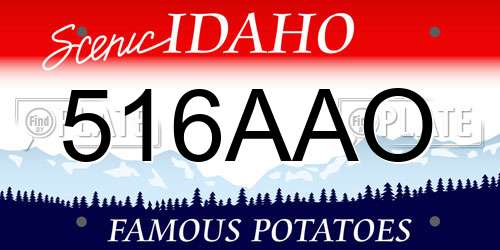 516AAO Idaho License Plate