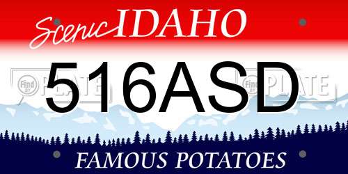 516ASD Idaho License Plate