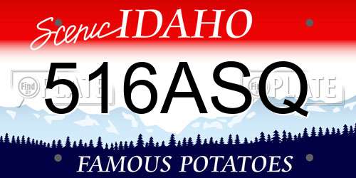 516ASQ Idaho License Plate