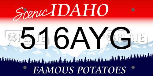 516AYG Idaho License Plate