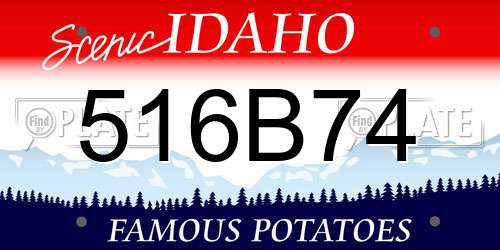 516B74 Idaho License Plate