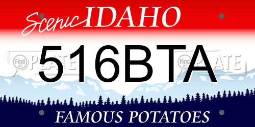 516BTA Idaho License Plate