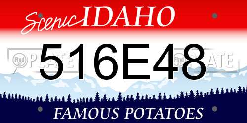516E48 Idaho License Plate
