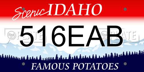 516EAB Idaho License Plate