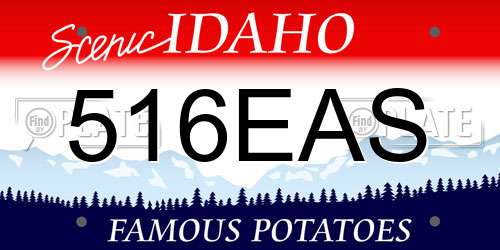 516EAS Idaho License Plate