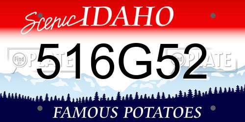 516G52 Idaho License Plate