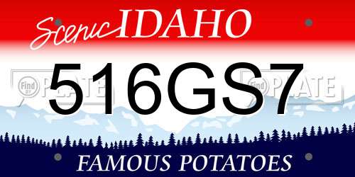 516GS7 Idaho License Plate