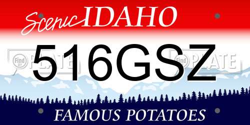 516GSZ Idaho License Plate
