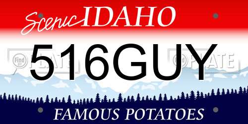 516GUY Idaho License Plate