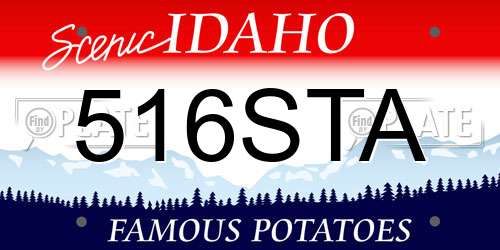 516STA Idaho License Plate