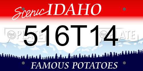 516T14 Idaho License Plate