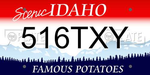 516TXY Idaho License Plate