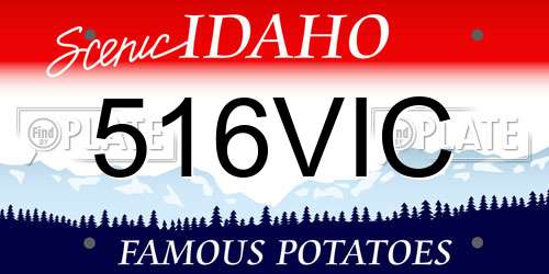516VIC Idaho License Plate