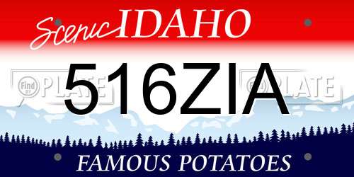 516ZIA Idaho License Plate