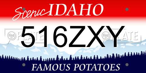 516ZXY Idaho License Plate