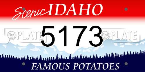 5173 Idaho License Plate