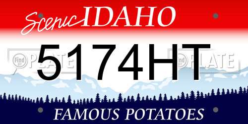 5174HT Idaho License Plate