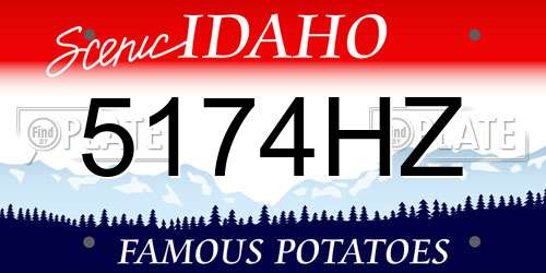 5174HZ Idaho License Plate
