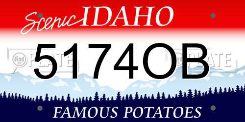 5174OB Idaho License Plate