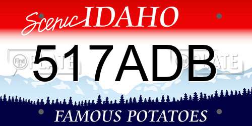 517ADB Idaho License Plate