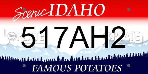 517AH2 Idaho License Plate
