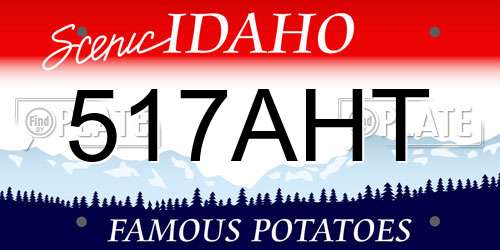 517AHT Idaho License Plate