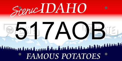 517AOB Idaho License Plate