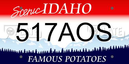 517AOS Idaho License Plate