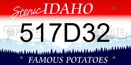 517D32 Idaho License Plate