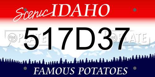 517D37 Idaho License Plate